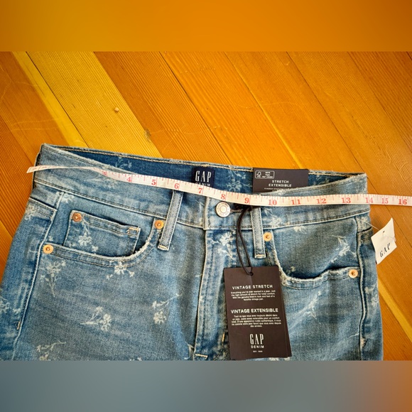 NWT Gap high Rise True Skinny Floral Print Ankle Jeans 27 / 4 - Picture 10 of 16